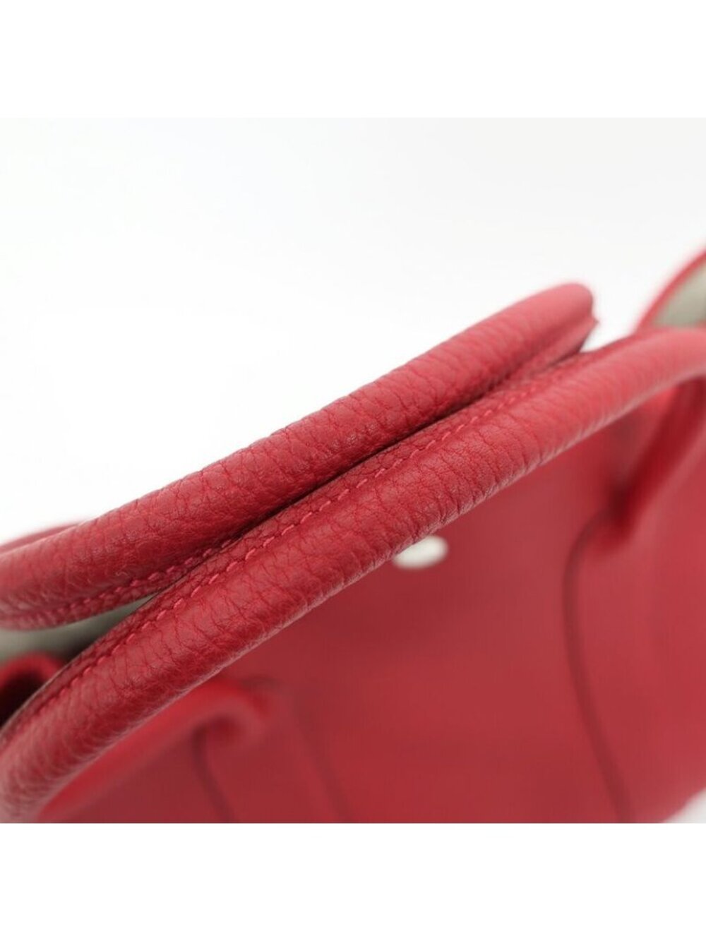 Hermes Garden Party PM Handbag Red Silver Hardware Negonda T Stamp - Picture 9 of 10